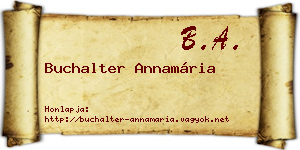 Buchalter Annamária névjegykártya