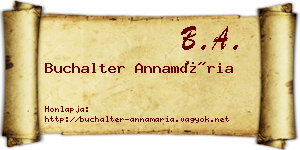 Buchalter Annamária névjegykártya